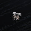 OLIO E ACETO Sterling Silver Lapis Lazuli/Red Snakeskin Jade Flower Earrings OLIO-OA13E08-HY Red